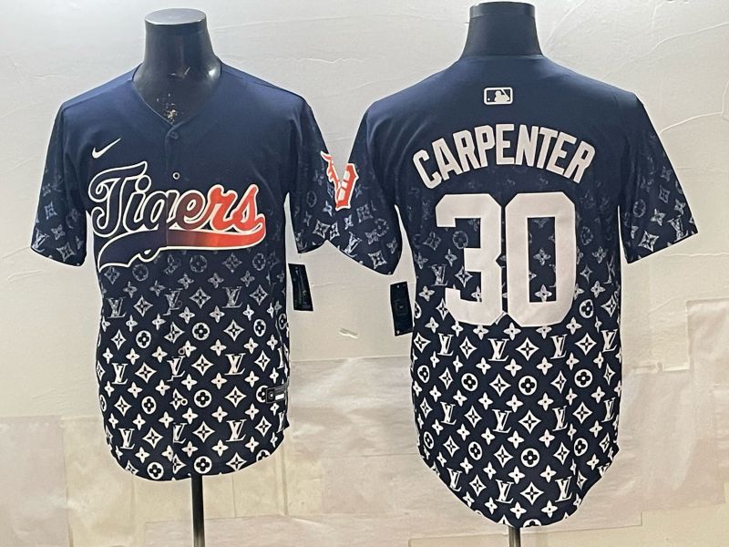 Men 2026 Detroit Tigers #30 Carpenter Blue Game Nike MLB Jersey 01
